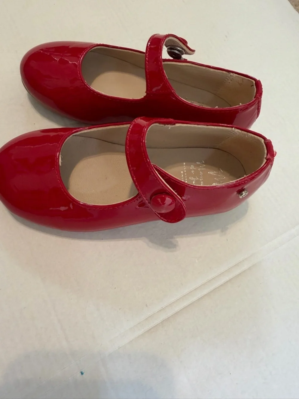 Manuela de Juan Mimi Carmen Patent Mary Jane Shoes Red EU 23 US 7 Spain